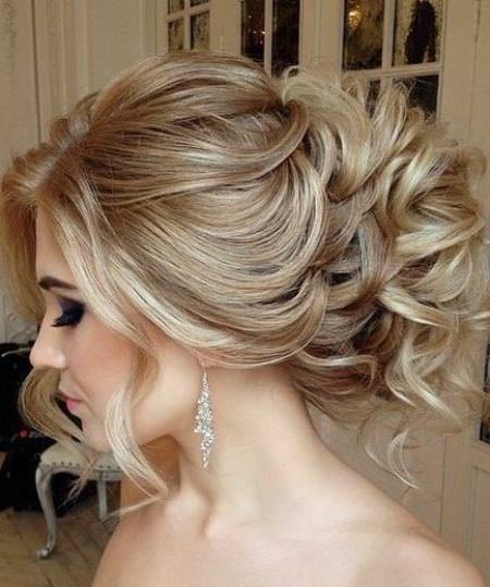 Curly loose updos for thin hair