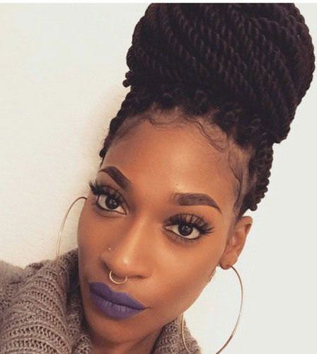 High twisted bun twist braid styles to try this seaon