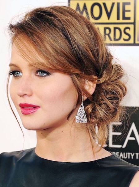 Jennifer Lawrence Messy Bun celebrity hairstyles