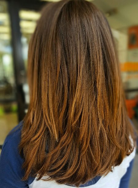 Lovely layers shades of brown hair