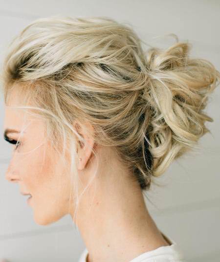 Messy updo for medium hair hairstyles for thin hair