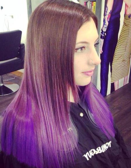 Purple passion ombre hair color