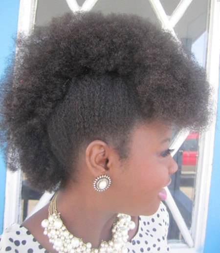 Simple and classic frohawk natural hair mohawk hairstyles