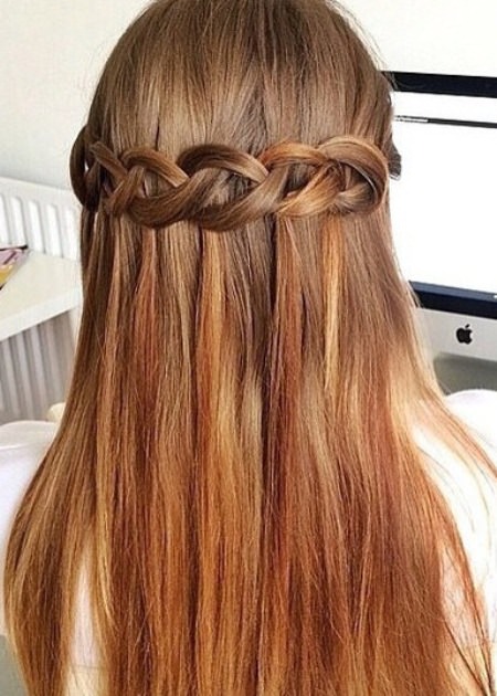 Simple half up braid hairstyles for long thin hair