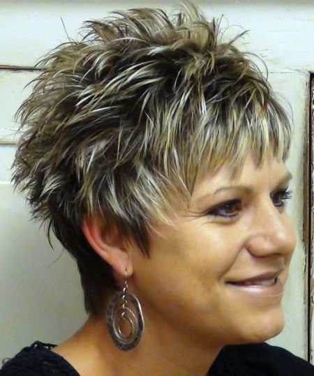 Spiked and stylish hairstyles for older women