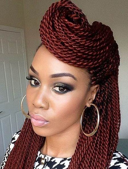 Twisted red head twist braid styles to try this seaon