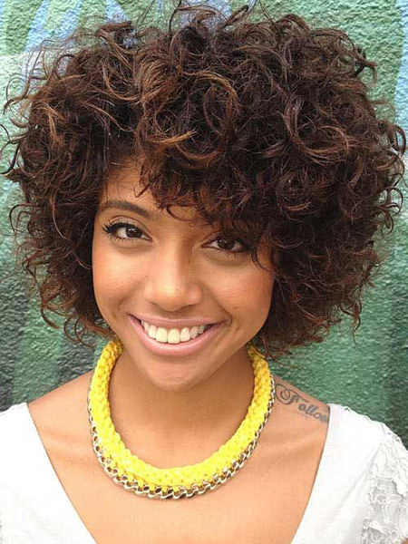 afro beauty curly bob hairstyle