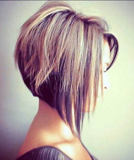 angled bob short hairstyles for thick hair