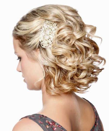 big and fancy curls wedding hairstyles for short hair