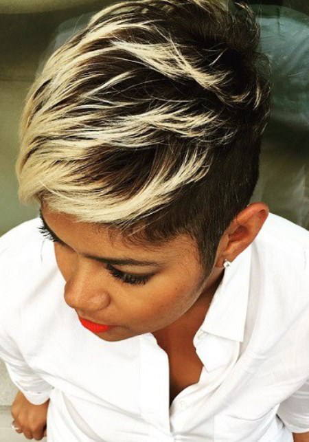 black and white short hairstyles for black women