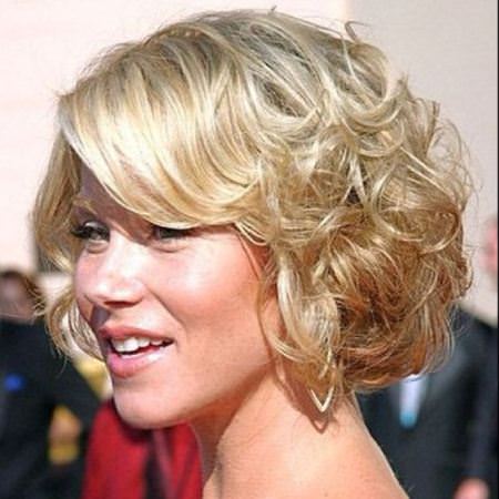 blonde curly bob with side swept bangs curly bob hairstyle
