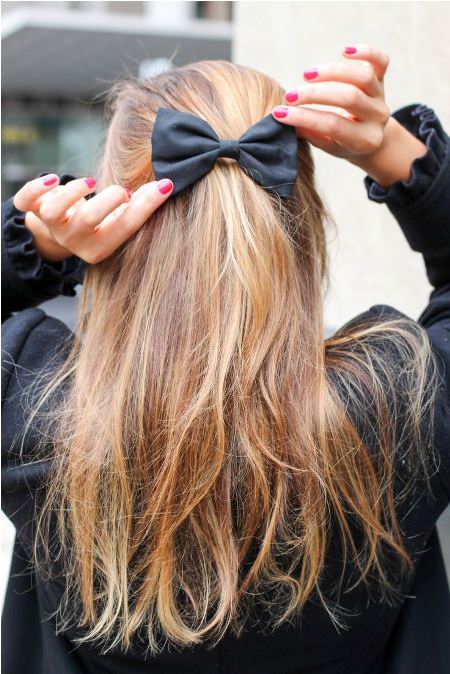 bow style christmas and new year eve hairstyles