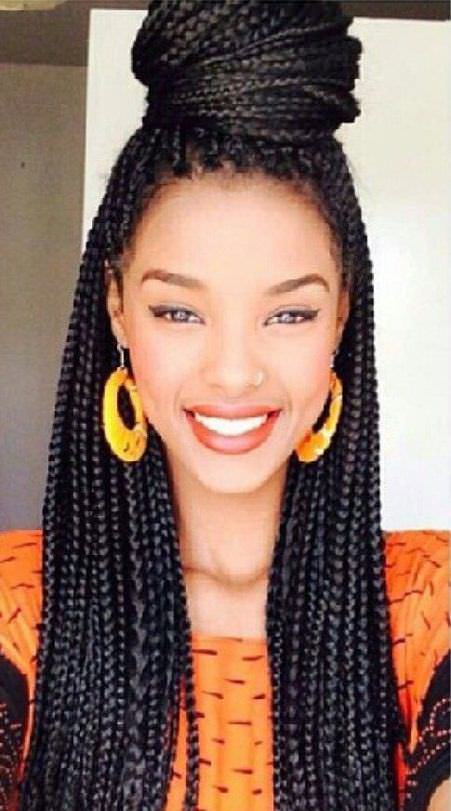 box braid with top knot braids updo hairstyles