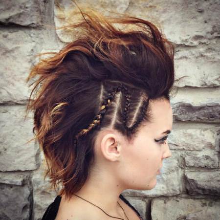 braided faux hawk prom hairstyles for short hair
