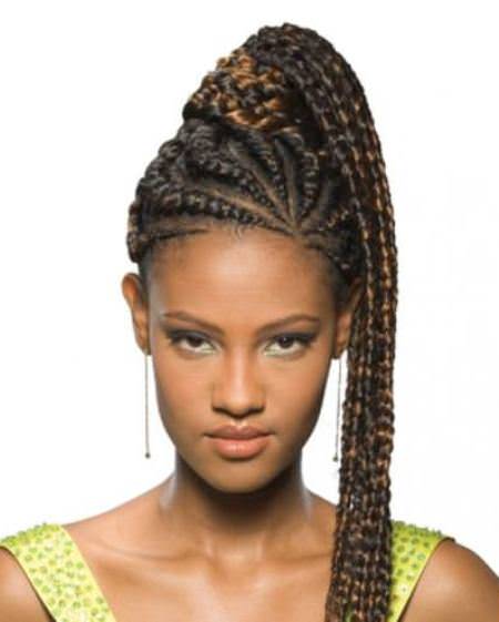 braided ponytail french braids for black women