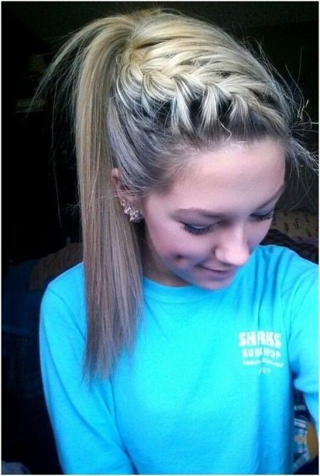 braided ponytail hairstyles for school