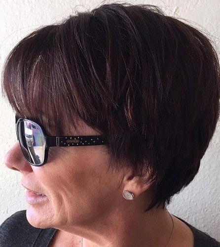 chic chocolate hairstyles for older women