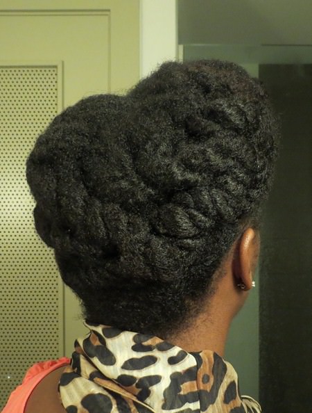 chunky twisted updo unique hair braidng styles