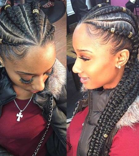 cornrows with ghana braid french braids for black women