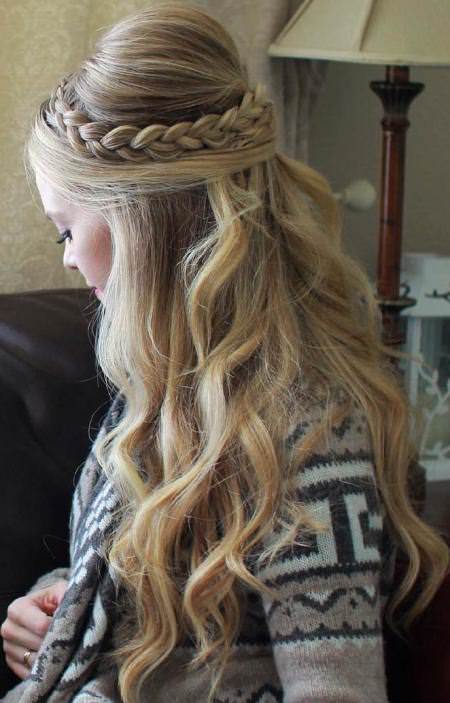 creative half braid hairstyles for long hair