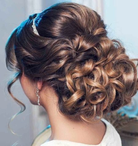 curled updos for long hair