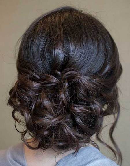 curly casual updos for long hair