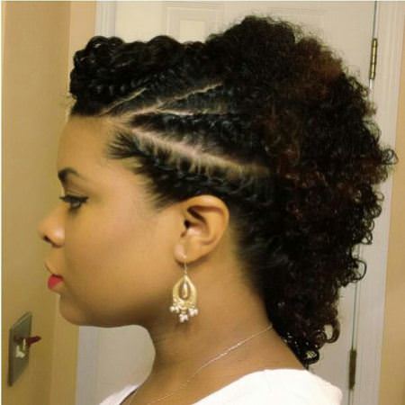 curly mohawk with side braids natural curly hairstyles