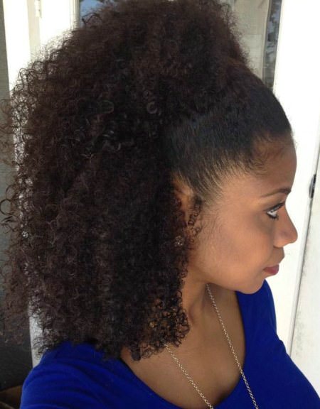 curly ponytail natural curly hairstyles