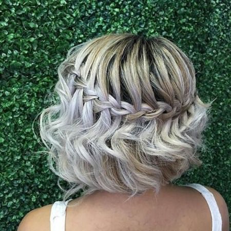 curly waterfall braid for short hair waterfall braid styles