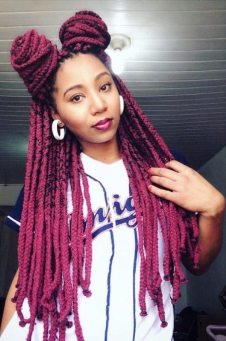 double and trouble box braids updo hairstyles
