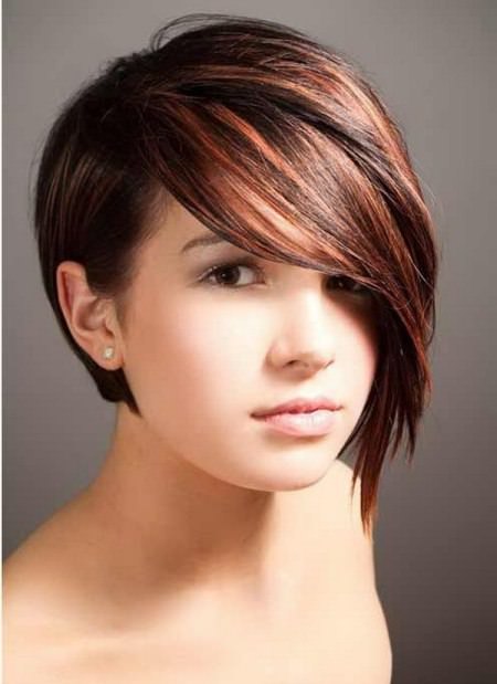 edgy pixie with long side bangs short hairstyles for round faces
