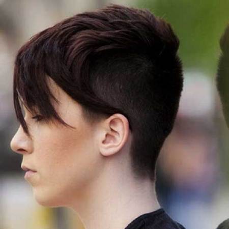 feathered pixie with shaved sides short hairstyles for fine hair