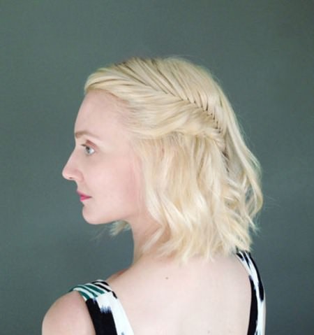 fishtail braid prom hairstyles for short hair