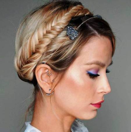 fishtail crown braid christmas and new year eve hairstyles