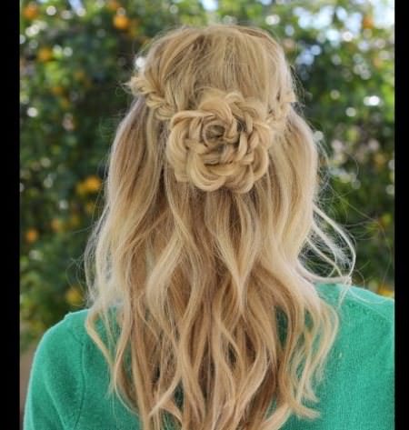 flower braid hairstyles for school