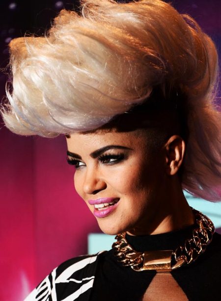 gigantic mohawk with extra volume funky hairstyles for girls