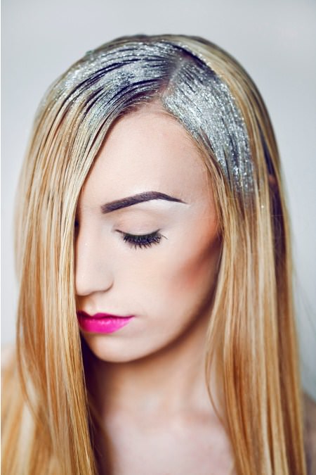 glitter roots do's for those who are in love