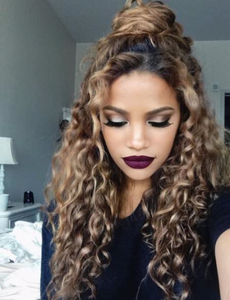 half top knot medium curly hairstyles for every occasion