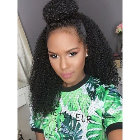 half top knot natural curly hairstyles