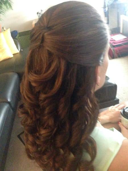 half updo medium curly hairstyles for every occasion