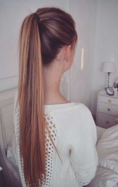high ponytail hairstyles for school
