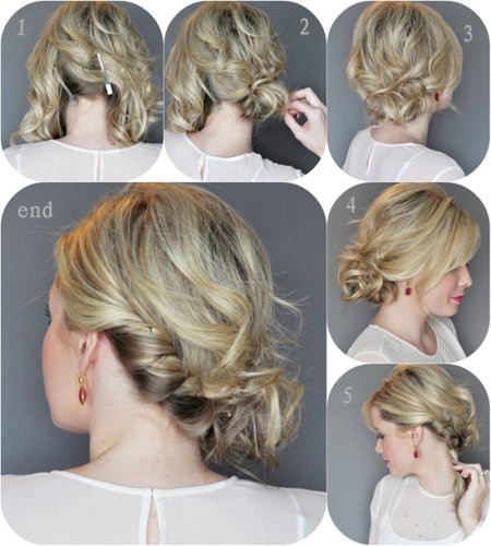 how to messy Updo for a round face