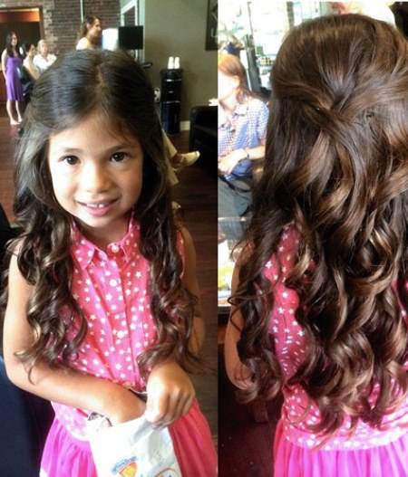 loose and wavy hairstyles for little girls