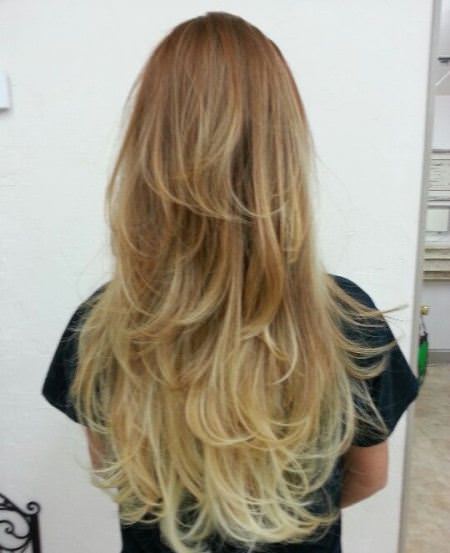 lovely layers stylish ombre straight hair