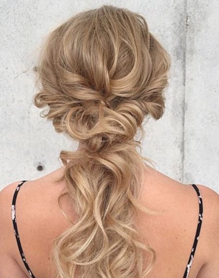 low blonde ponytail updo hairstyles for long hair