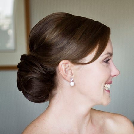low chignon updos for long hair