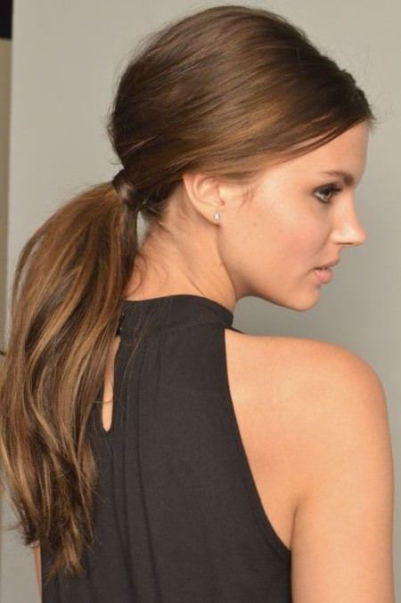 low ponytail hairstyles for thick hair