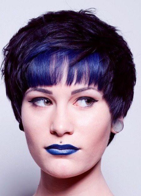memorabel midnight blue haircuts for short spiky haircuts for women
