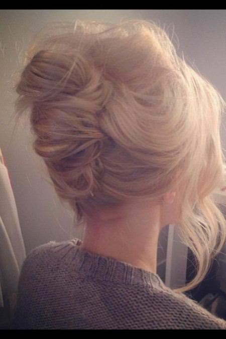 messy french roll casual updos for long hair