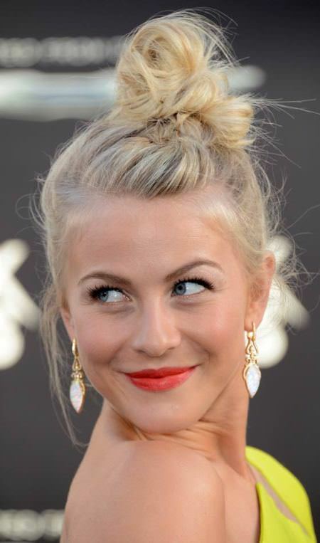 messy top knot updo hairstyles for short hair